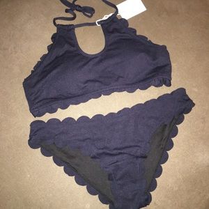 Navy Scallop Bikini